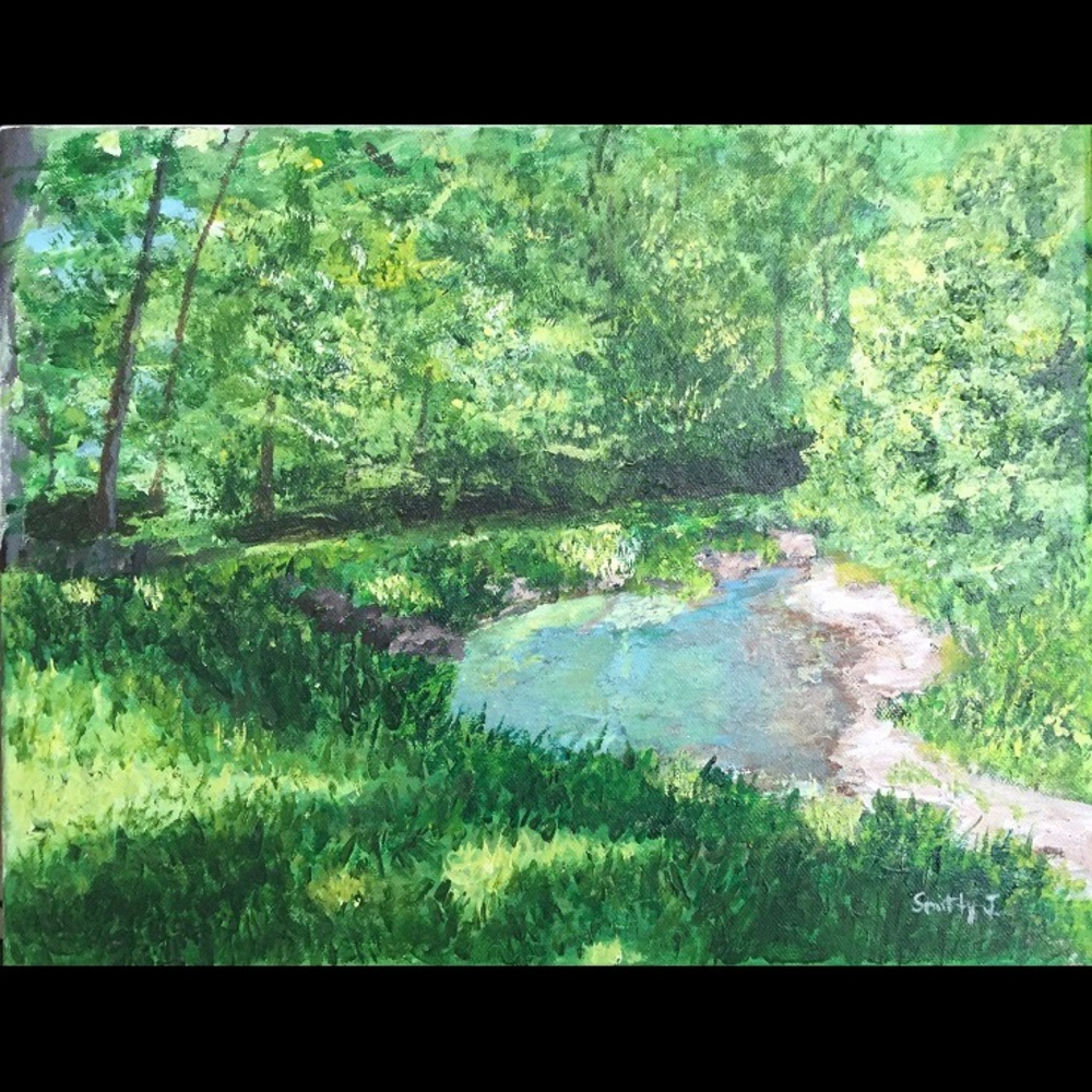 Cahaba River Bend in Acrylic